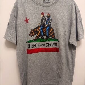 Gray Cheech and Chong Graphic T-Shirt